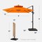 Best Choice Products 9x12ft 2-Tier Square Outdoor Solar LED Cantilever Umbrella w/ 360-Rotating Base –
